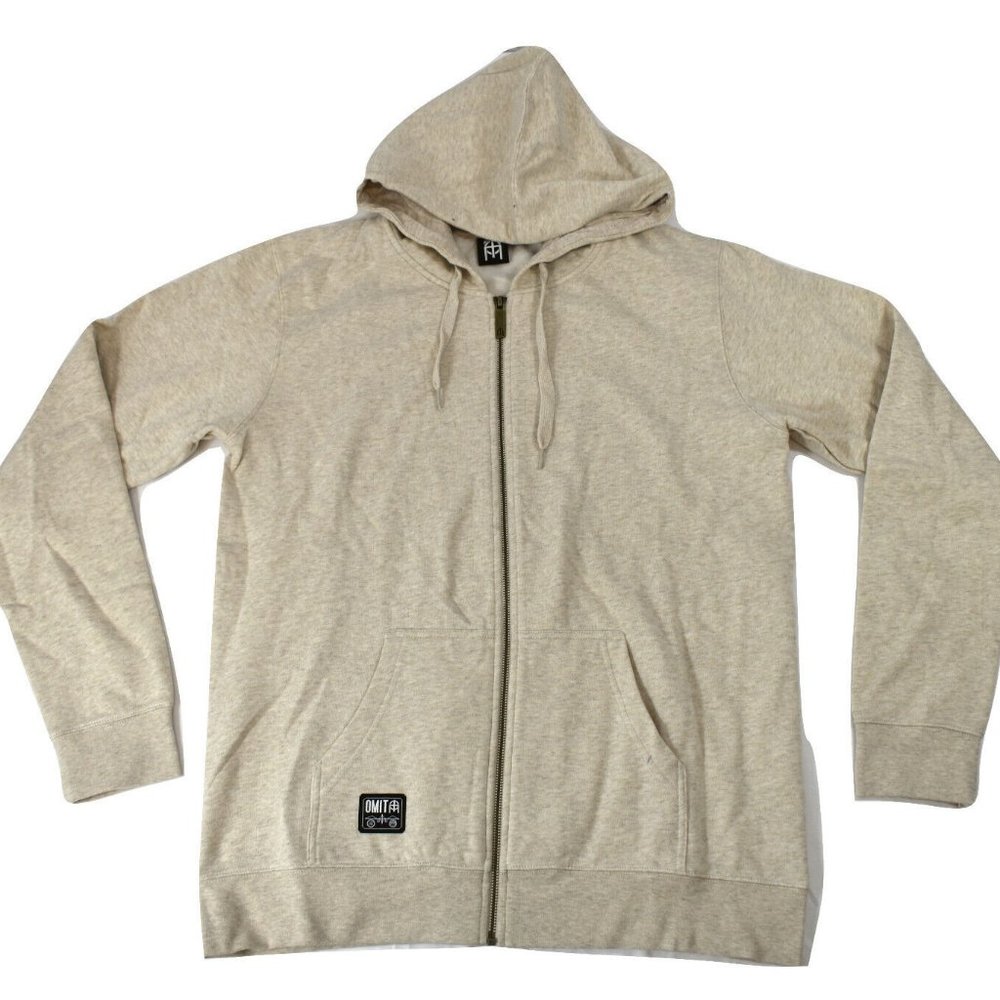 OMIT Apparel Mens Full Zip Skateboarder Brand Hoodie New L